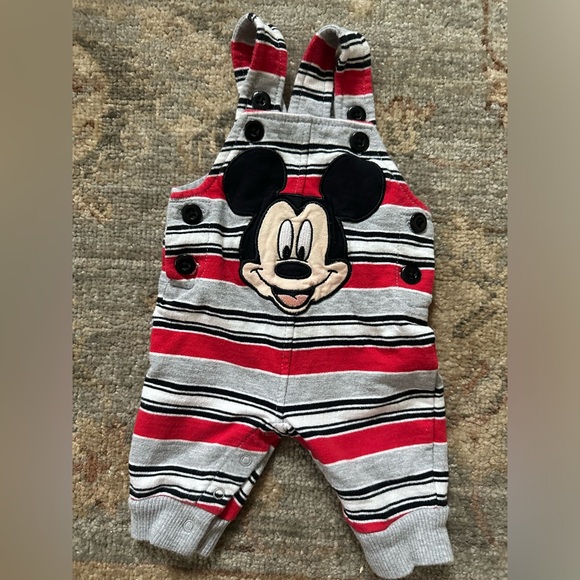 Disney Baby Mickey Mouse Newborn Overall Onesie - Picture 9 of 9